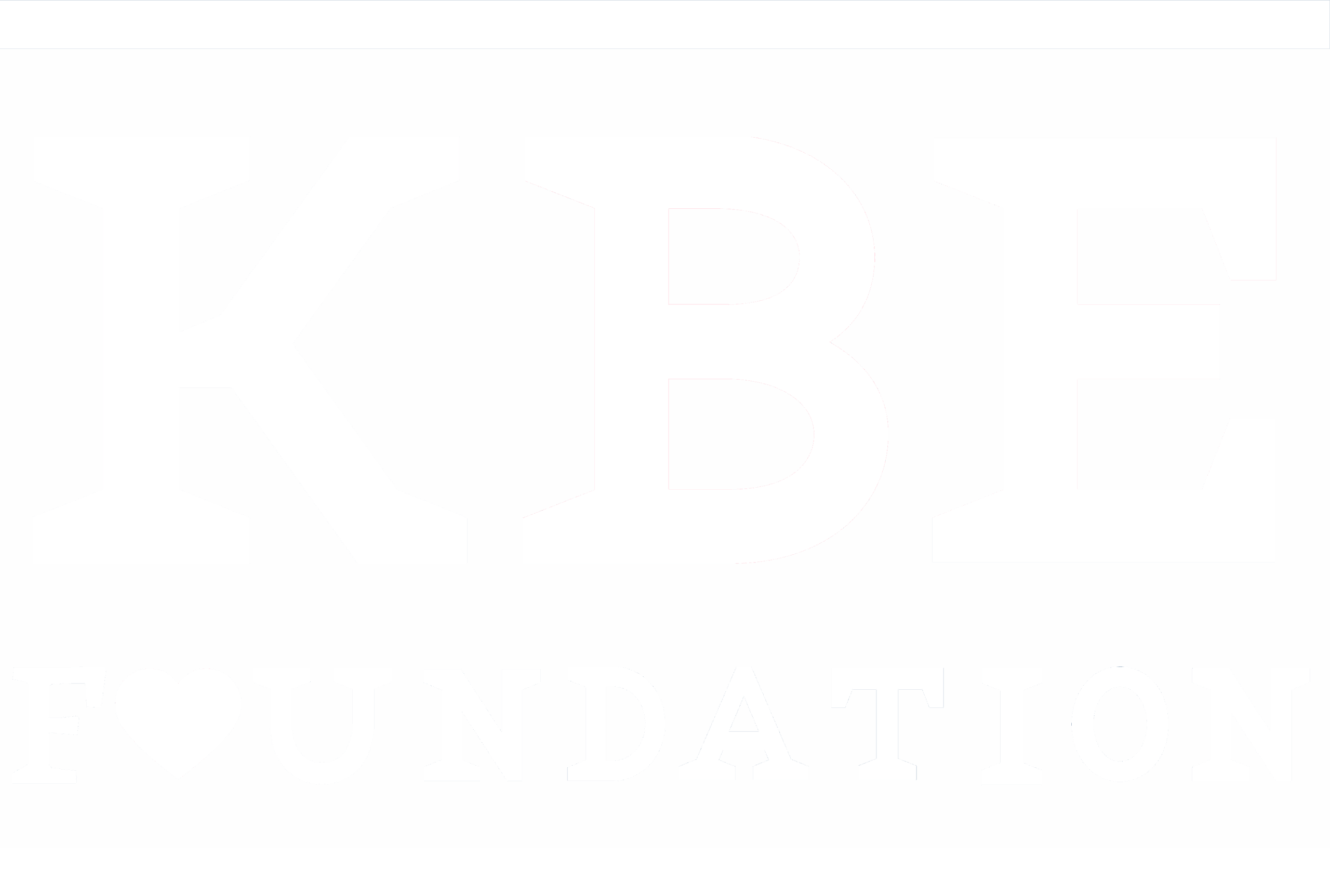 KBE Foundation logo white version